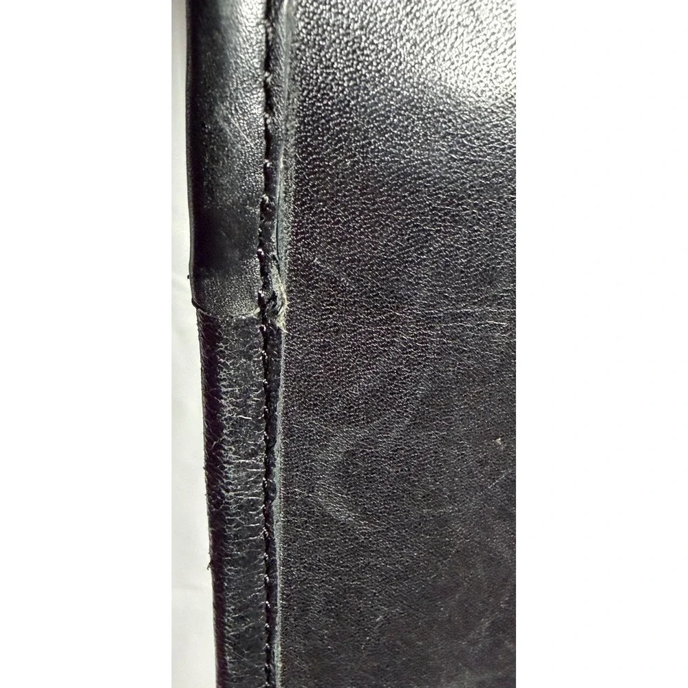 Vintage Y2K Barganza Black Leather Mini Crossbody Bag Map Lining‎ India Boho
